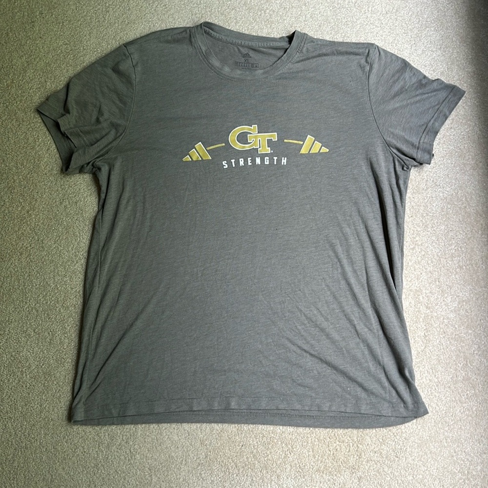 Georgia Tech Yellow Jackets Strength Adidas Weightlifting Shirt